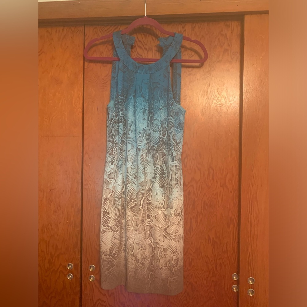 WHBM White House Black Market dress NWT jewel tones snake sleeveless XS beach